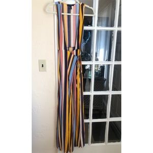 Striped Wraparound Maxi dress